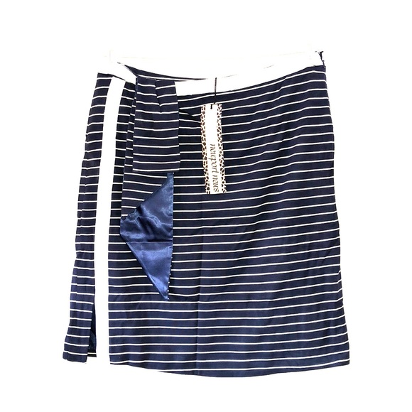 NWT Newport News Navy Striped Nautical Skirt 14 - Picture 2 of 6